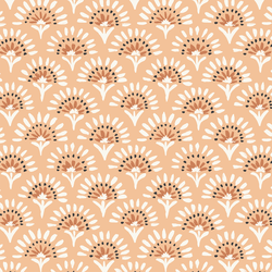 Flower Fan in Apricot
