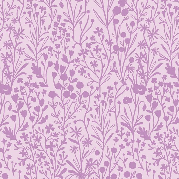 Floral Silhouette in Lavender Fields