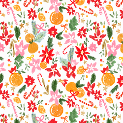 Preppy Poinsettia in White