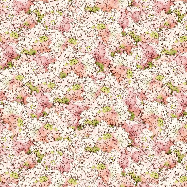 Packed Hydrangeas in Coral Pink