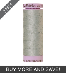Silver Grey (9105-1340) - Silk Finish Cotton 50wt - 164 Yards (3 Pack)