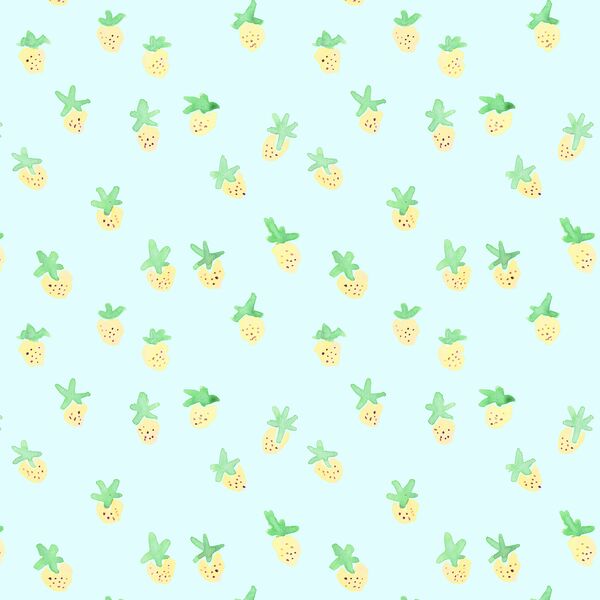 Strawberries on Top in Light Blue