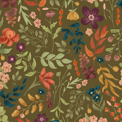 Among the Wildflowers in Forest Green