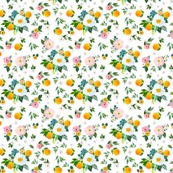 Small Orange Blossoms in White