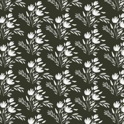 Etched Floral in Deep Ivy