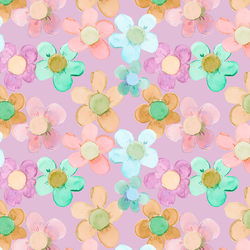 Painted Daisy in Retro Purple