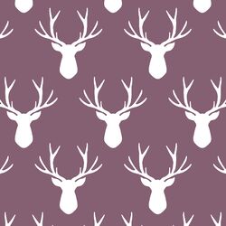Stag Silhouette in Mulberry
