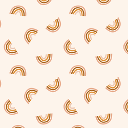 Tossed Retro Rainbows in Rose Gold