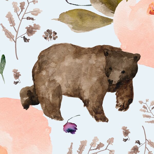 Large Floral Bear in Ice
