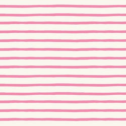 Winter Stripe in Sachet Pink on Cream