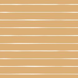 Stripe in White on Golden Mustard