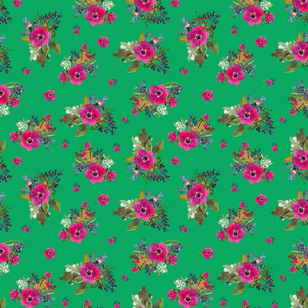 Small Jungle Floral in Leafy Green
