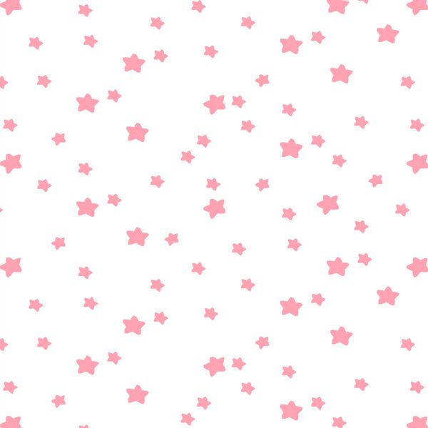 Star Light in Rose Pink on White