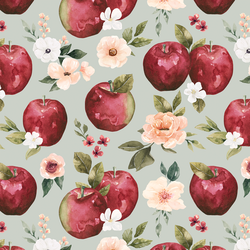 Apple Floral in Dewy Green