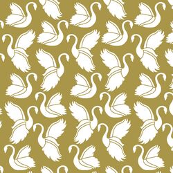Swan Silhouette in Gold