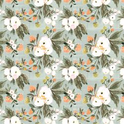 Little Strawberry Floral Clusters in Vintage Sage
