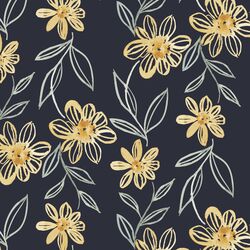 Flower Brand in Navy