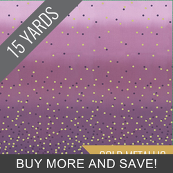 Ombre Confetti Metallic in Mauve - 15 Yard Bolt