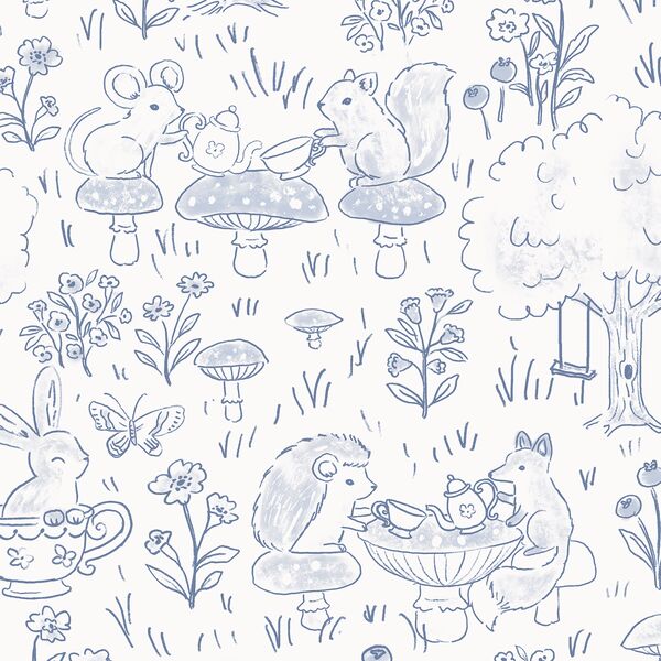 Tonal Tea Party in Light Indigo