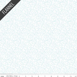 Winter Magic Swirls Flannel in White