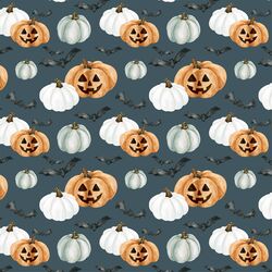 Small Jack-O-Lanterns in Orange and Midnight Blue