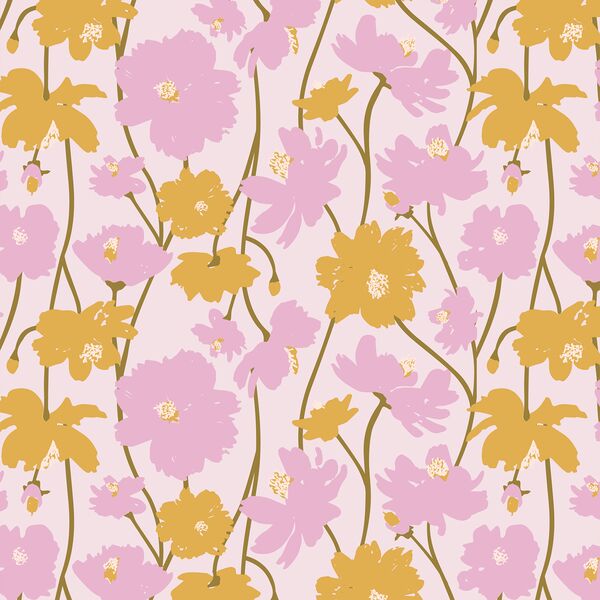 Frilly Floral in Light Lilac
