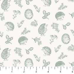 Hedgehog Toile in Cream Wedgewood