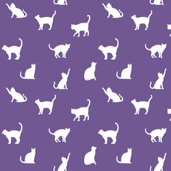 Cat Silhouette in Ultra Violet