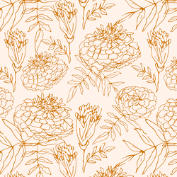 Marigold Sketch in Dark Marigold