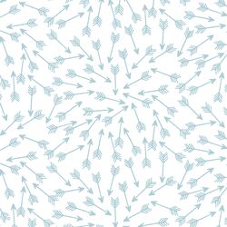 Arrows in Powder Blue on White