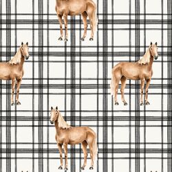 Country Horse in Farmhouse Plaid