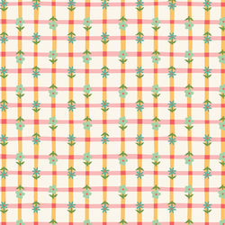 Petal Plaid in Orange Red