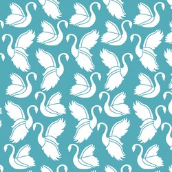 Swan Silhouette in Lagoon