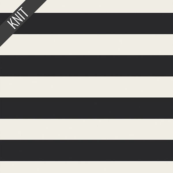 Striped Bold Knit in Caviar
