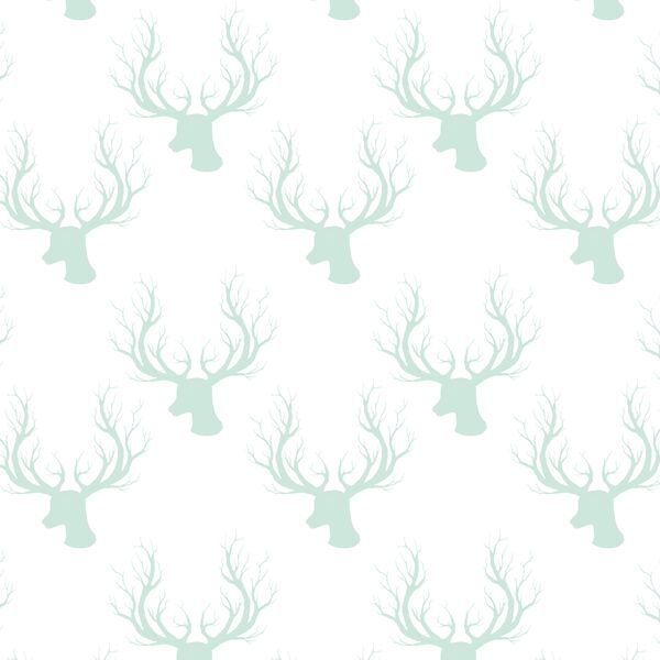 Little Deer Silhouette in Light Green