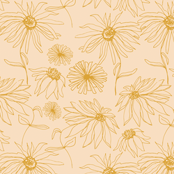 Aster Sketch in Soft Peach