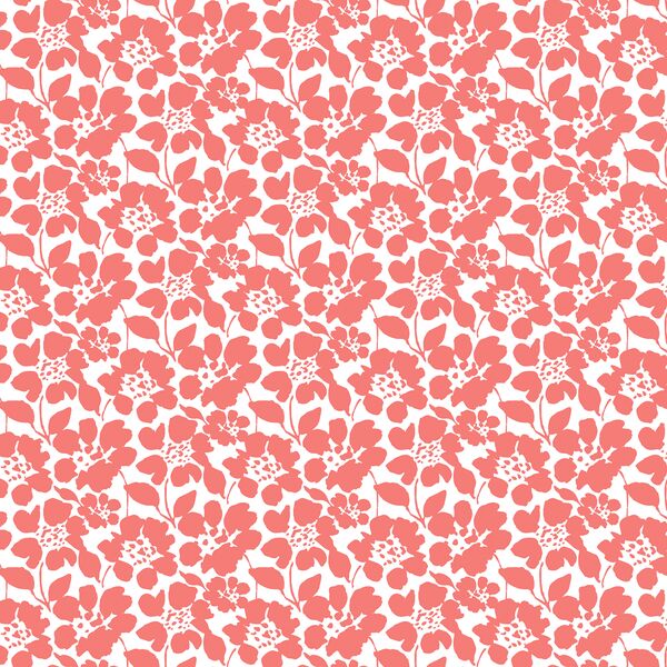 Roundabout Floral in Tomato Red