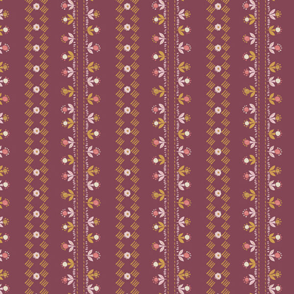 Filigree Stripe in Berry