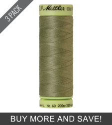 Sage (9240-0381) - Silk Finish Cotton 60wt - 220 Yards (3 Pack)