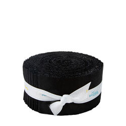 Confetti Cotton 2.5" Strip Roll in Pitch Black