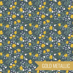Daisy Fields in Navy Metallic