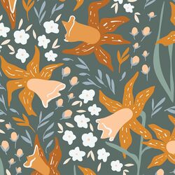 Large Garden Song in Thyme Green