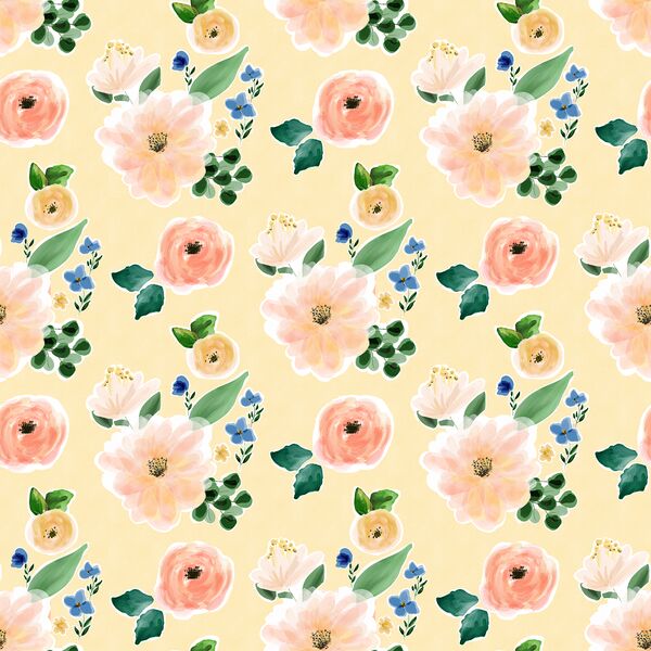 Citrus Floral in Lemon Chiffon