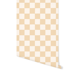 Wobbly Gingham in Tan