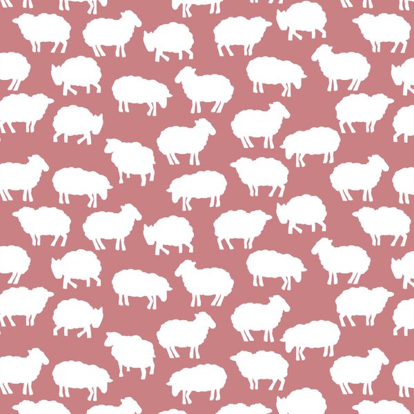 Sheep Silhouette in Berry
