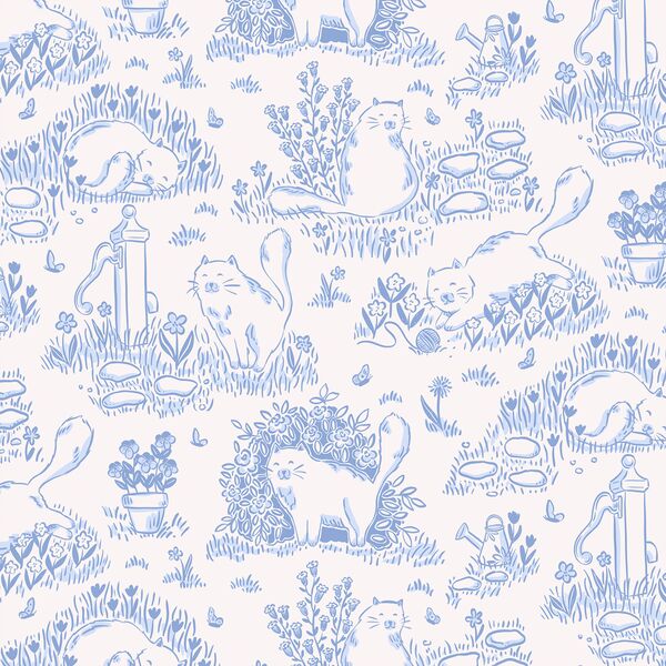 Flower Pawt in Bleu