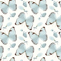 Forest Butterflies in Cream