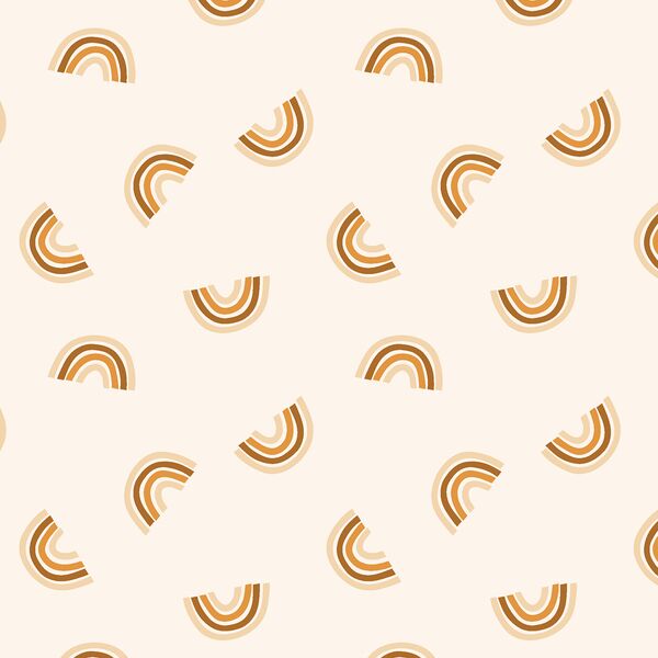 Tossed Retro Rainbows in Bronze