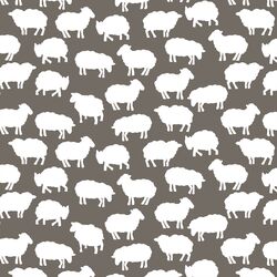 Sheep Silhouette in Stone