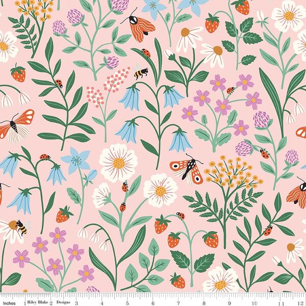 Blooms and Bugs in Pink